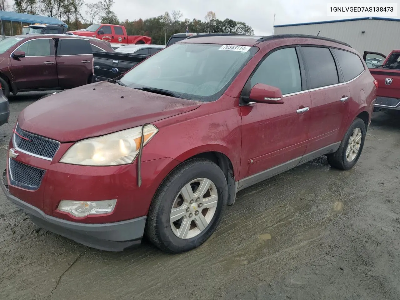 2010 Chevrolet Traverse Lt VIN: 1GNLVGED7AS138473 Lot: 78363114