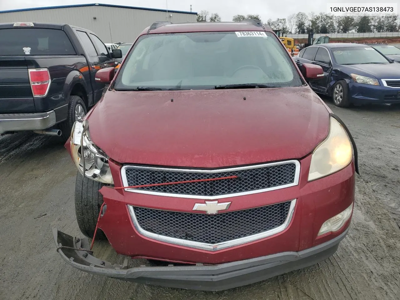 2010 Chevrolet Traverse Lt VIN: 1GNLVGED7AS138473 Lot: 78363114