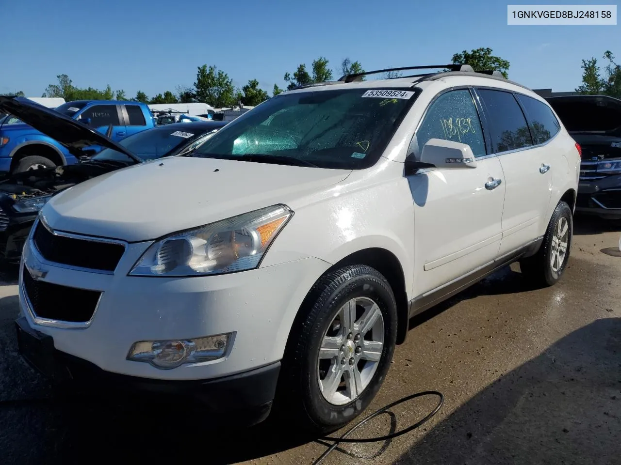 2011 Chevrolet Traverse Lt VIN: 1GNKVGED8BJ248158 Lot: 53509524