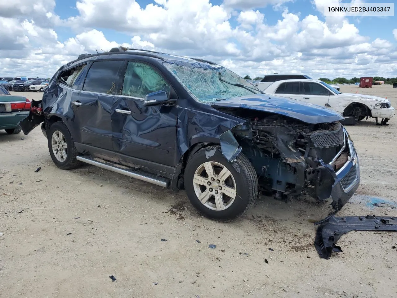 1GNKVJED2BJ403347 2011 Chevrolet Traverse Lt