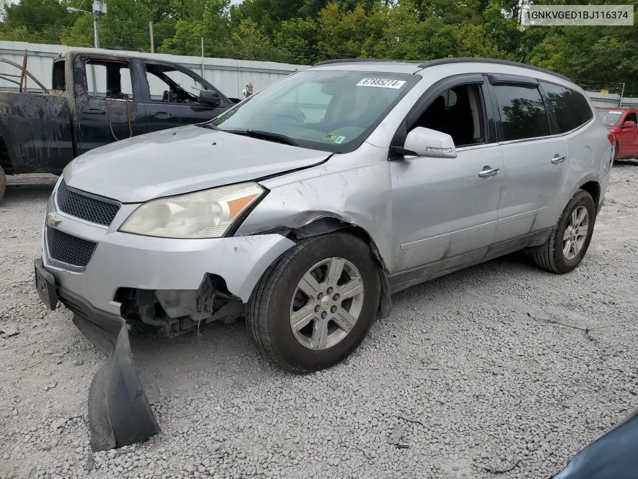 2011 Chevrolet Traverse Lt VIN: 1GNKVGED1BJ116374 Lot: 67885274