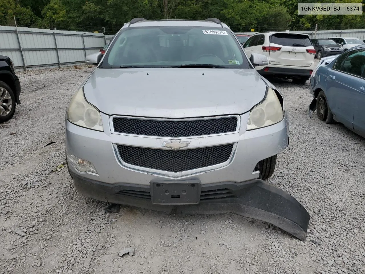 2011 Chevrolet Traverse Lt VIN: 1GNKVGED1BJ116374 Lot: 67885274