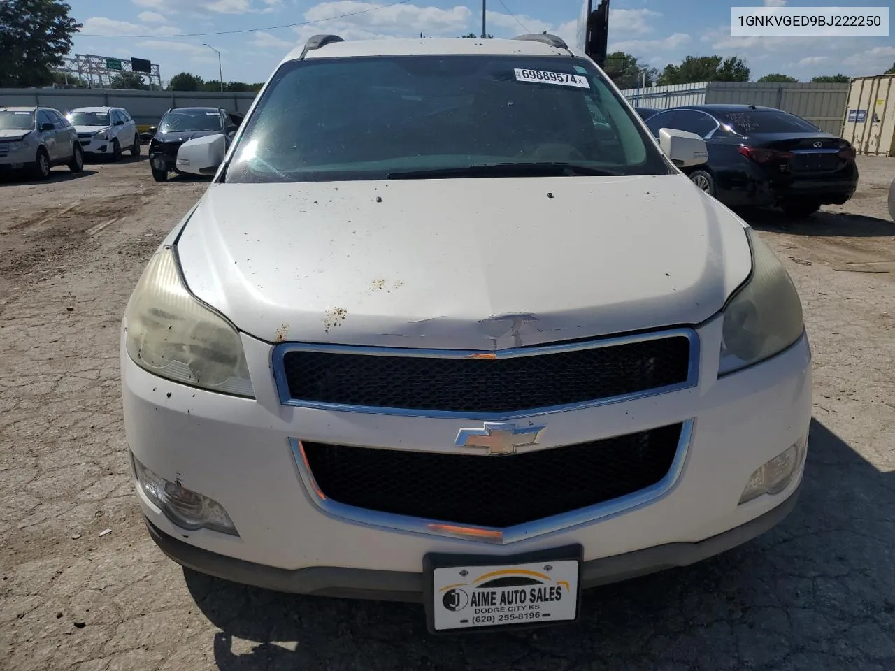 2011 Chevrolet Traverse Lt VIN: 1GNKVGED9BJ222250 Lot: 69889574