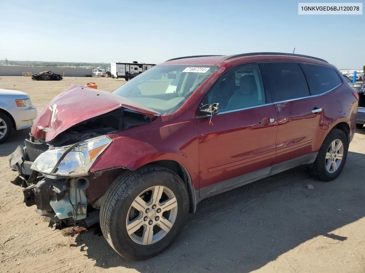 2011 Chevrolet Traverse Lt VIN: 1GNKVGED6BJ120078 Lot: 71667214