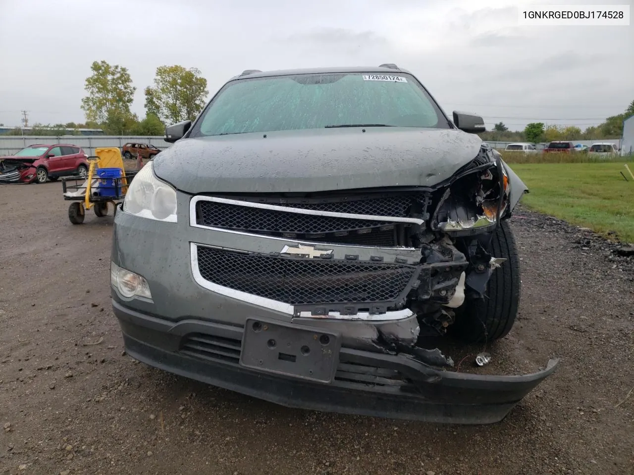 2011 Chevrolet Traverse Lt VIN: 1GNKRGED0BJ174528 Lot: 72850124