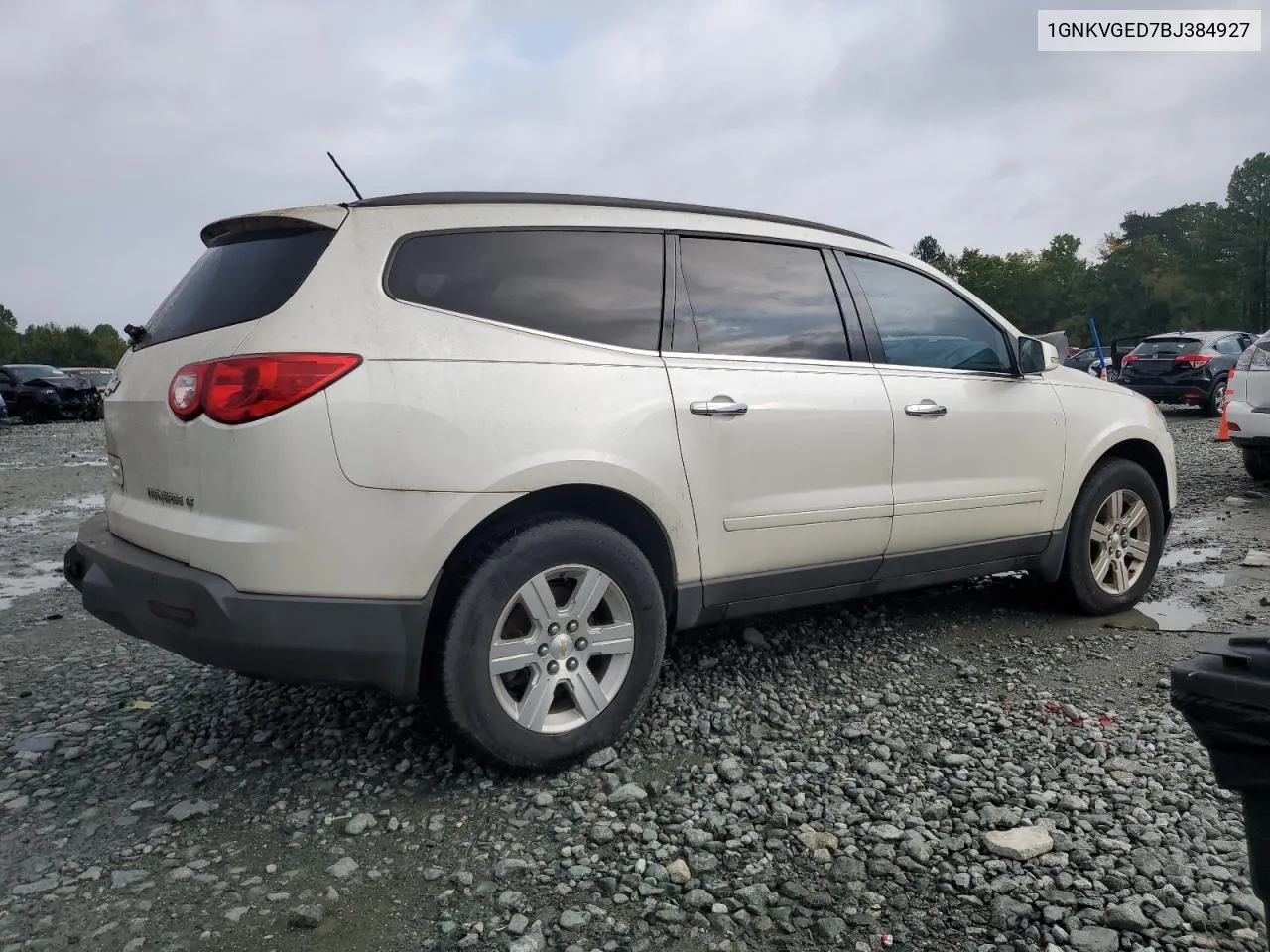 2011 Chevrolet Traverse Lt VIN: 1GNKVGED7BJ384927 Lot: 72980144