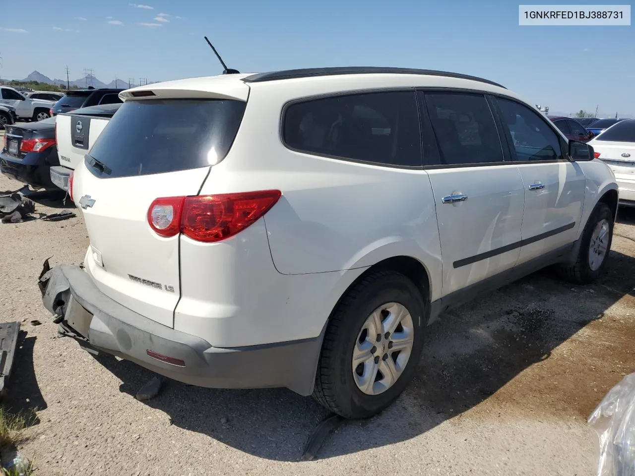 2011 Chevrolet Traverse Ls VIN: 1GNKRFED1BJ388731 Lot: 73551134