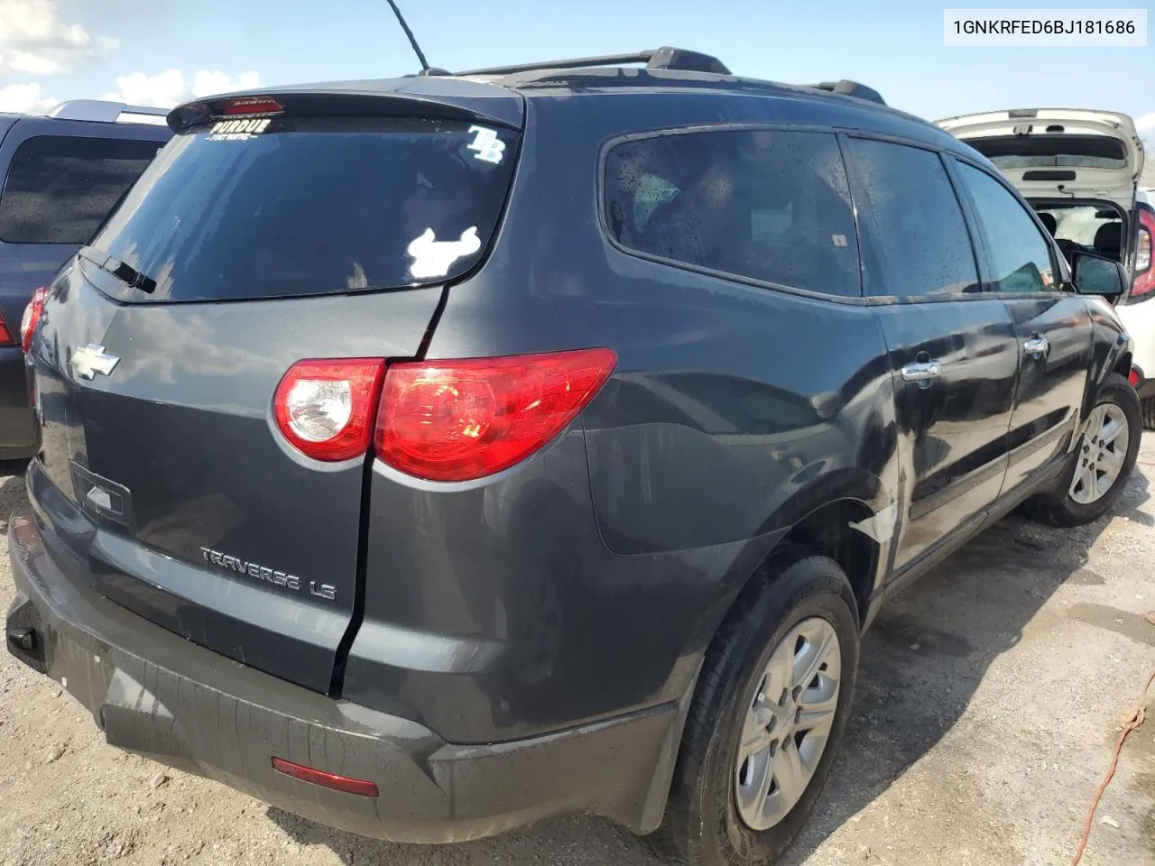 2011 Chevrolet Traverse Ls VIN: 1GNKRFED6BJ181686 Lot: 73636654