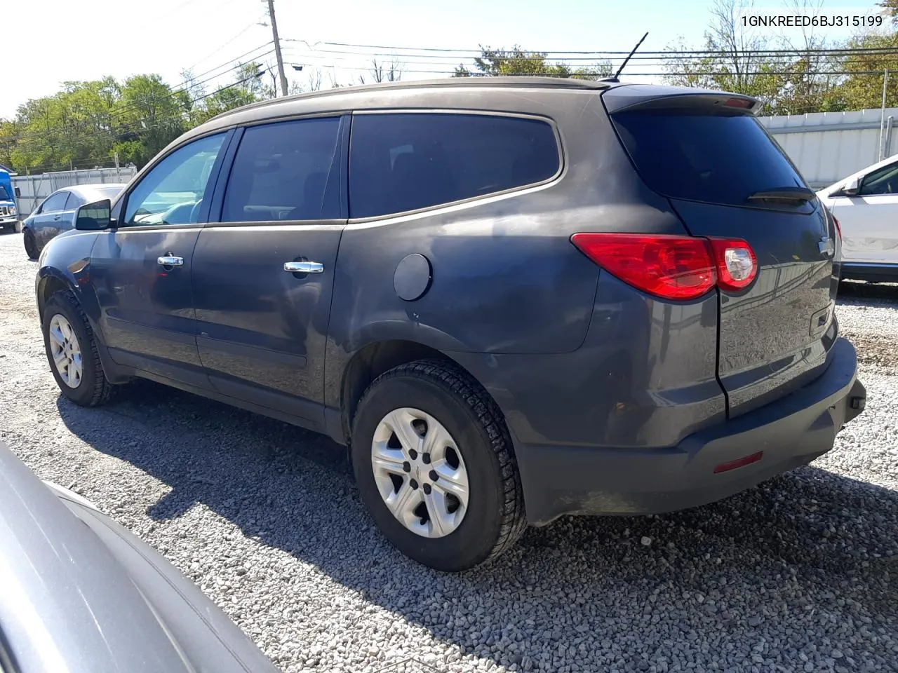 2011 Chevrolet Traverse Ls VIN: 1GNKREED6BJ315199 Lot: 74673234