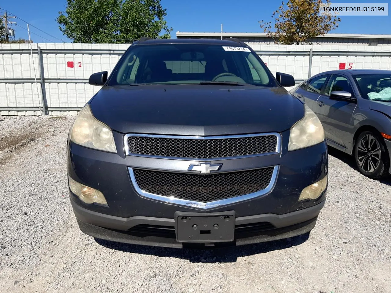 2011 Chevrolet Traverse Ls VIN: 1GNKREED6BJ315199 Lot: 74673234