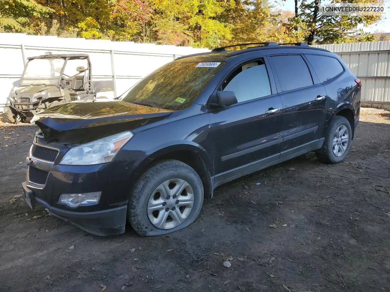 2011 Chevrolet Traverse Ls VIN: 1GNKVEED0BJ227230 Lot: 75050604