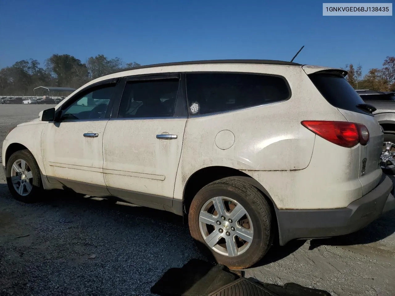 2011 Chevrolet Traverse Lt VIN: 1GNKVGED6BJ138435 Lot: 76201414