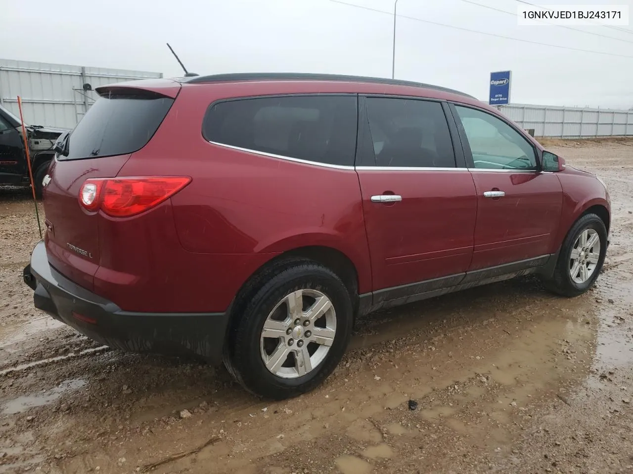 2011 Chevrolet Traverse Lt VIN: 1GNKVJED1BJ243171 Lot: 77462144