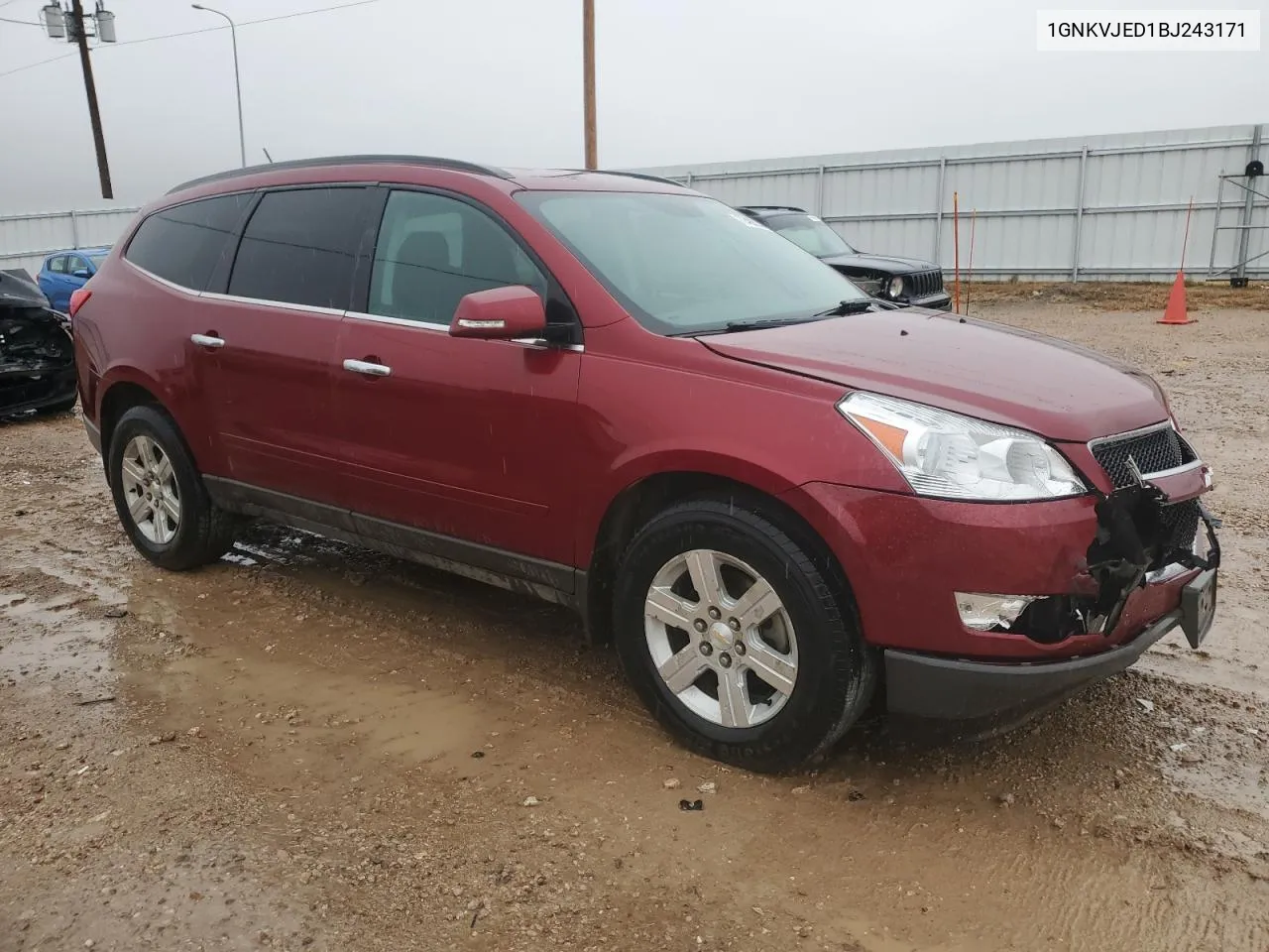 2011 Chevrolet Traverse Lt VIN: 1GNKVJED1BJ243171 Lot: 77462144