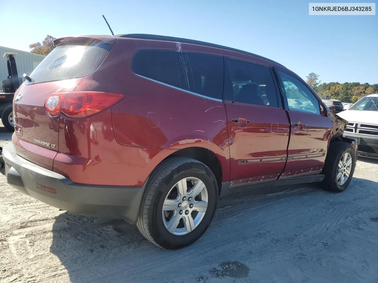 2011 Chevrolet Traverse Lt VIN: 1GNKRJED6BJ343285 Lot: 77726004