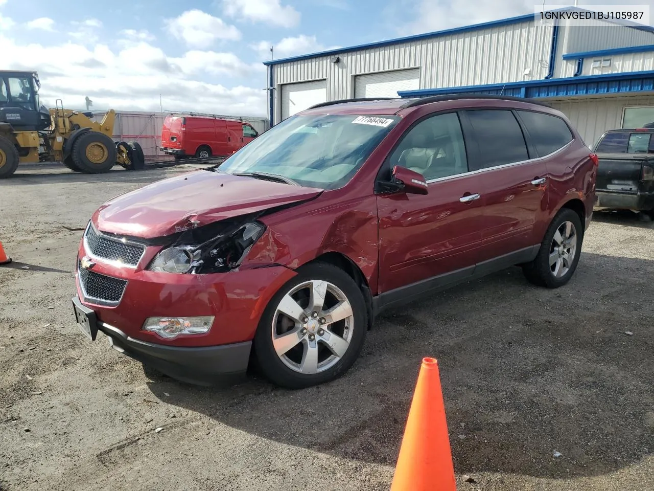 1GNKVGED1BJ105987 2011 Chevrolet Traverse Lt