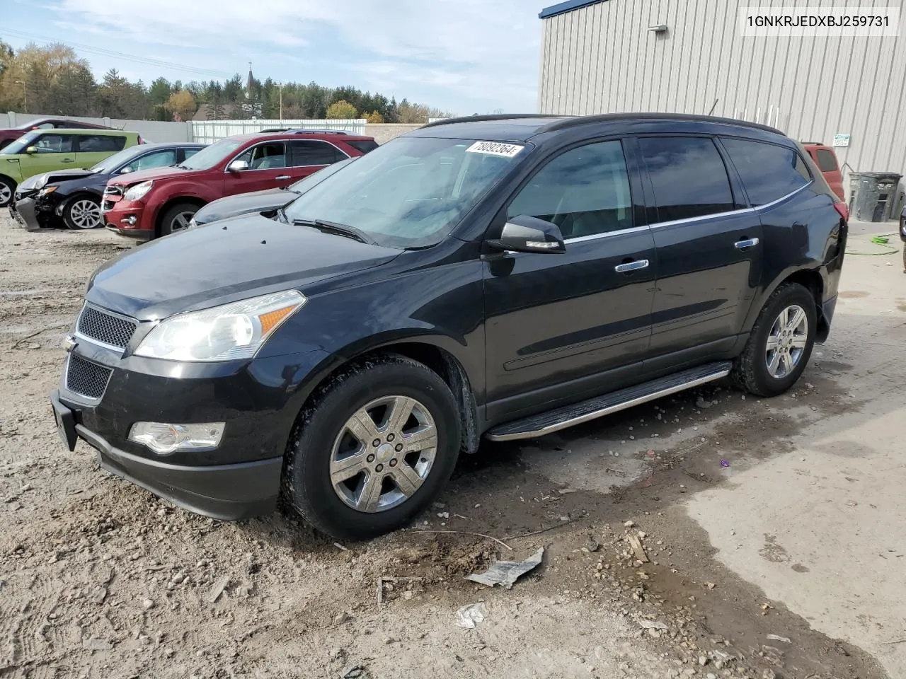 2011 Chevrolet Traverse Lt VIN: 1GNKRJEDXBJ259731 Lot: 78092364