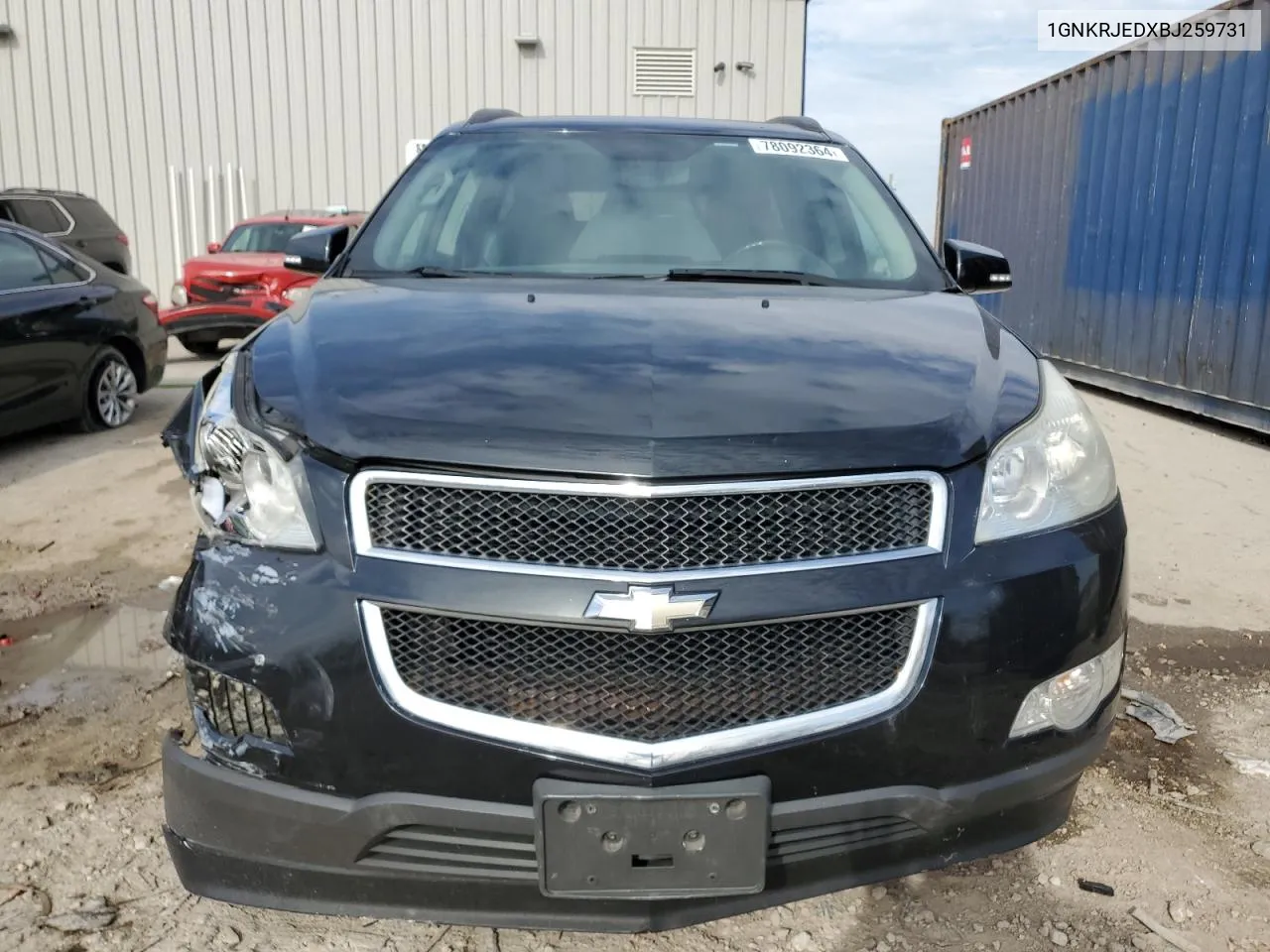 2011 Chevrolet Traverse Lt VIN: 1GNKRJEDXBJ259731 Lot: 78092364