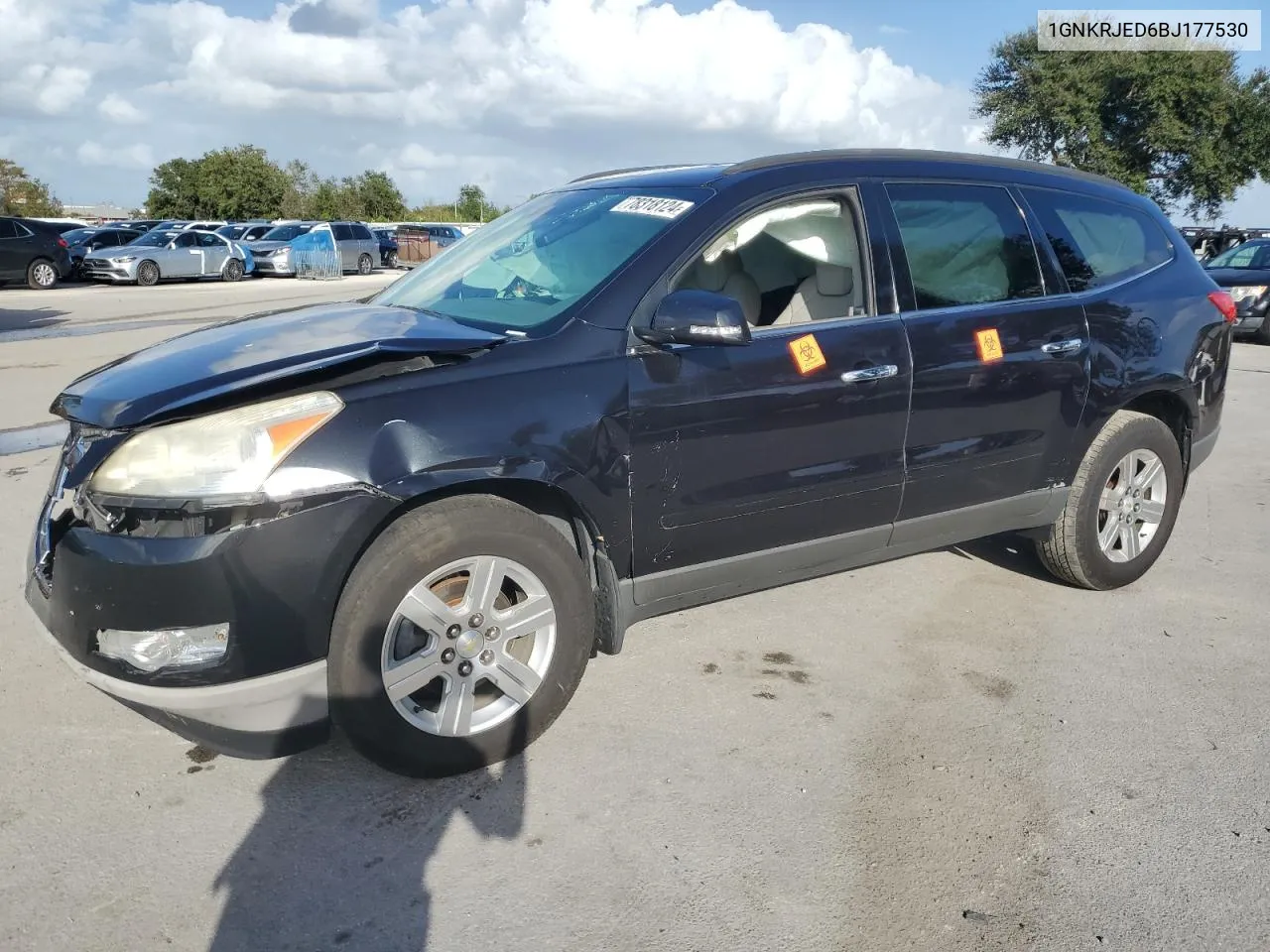 2011 Chevrolet Traverse Lt VIN: 1GNKRJED6BJ177530 Lot: 78318124