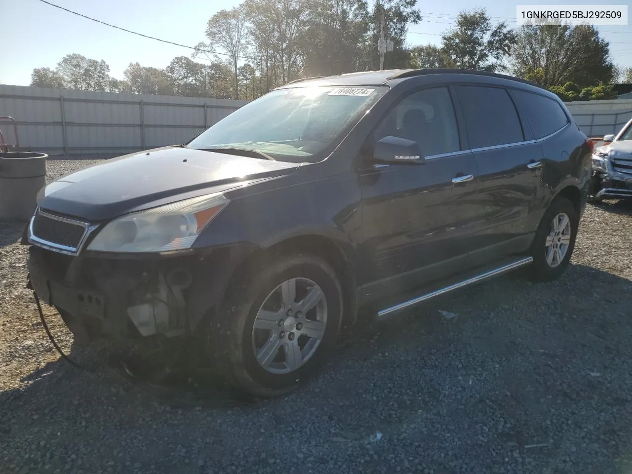 2011 Chevrolet Traverse Lt VIN: 1GNKRGED5BJ292509 Lot: 78408774