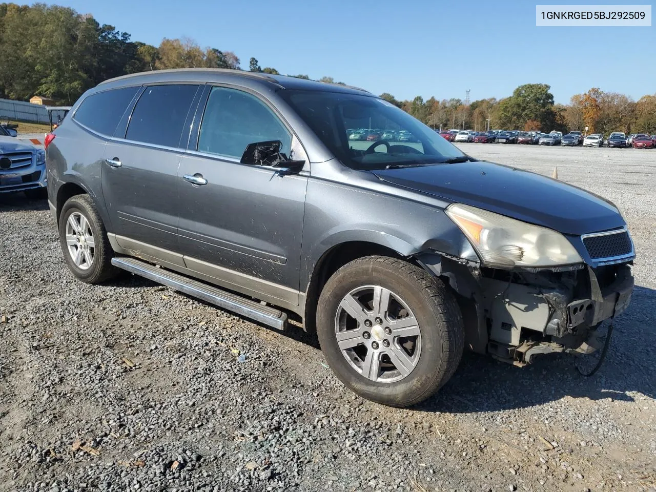 2011 Chevrolet Traverse Lt VIN: 1GNKRGED5BJ292509 Lot: 78408774