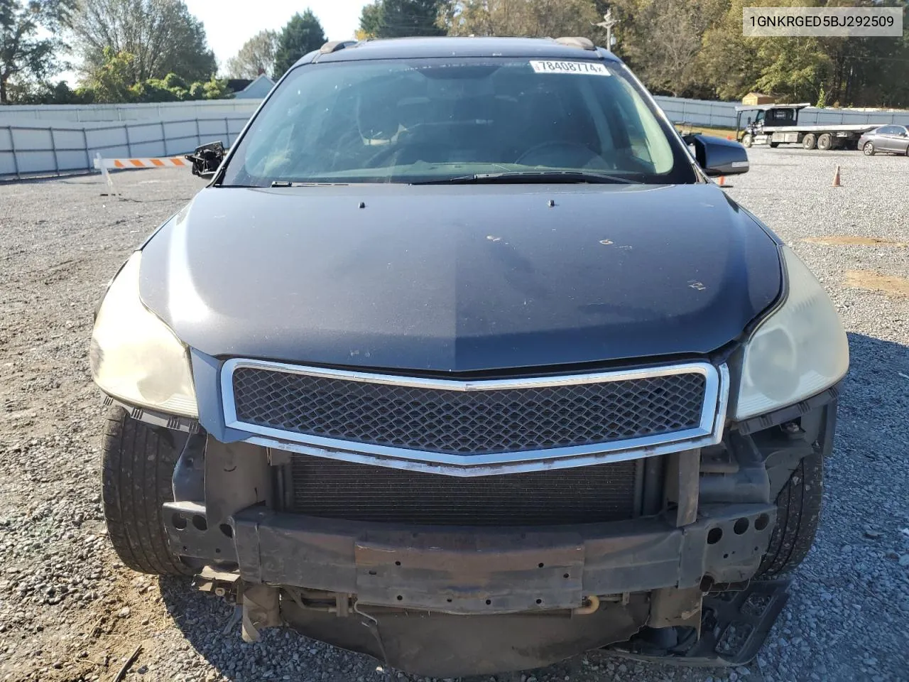 2011 Chevrolet Traverse Lt VIN: 1GNKRGED5BJ292509 Lot: 78408774