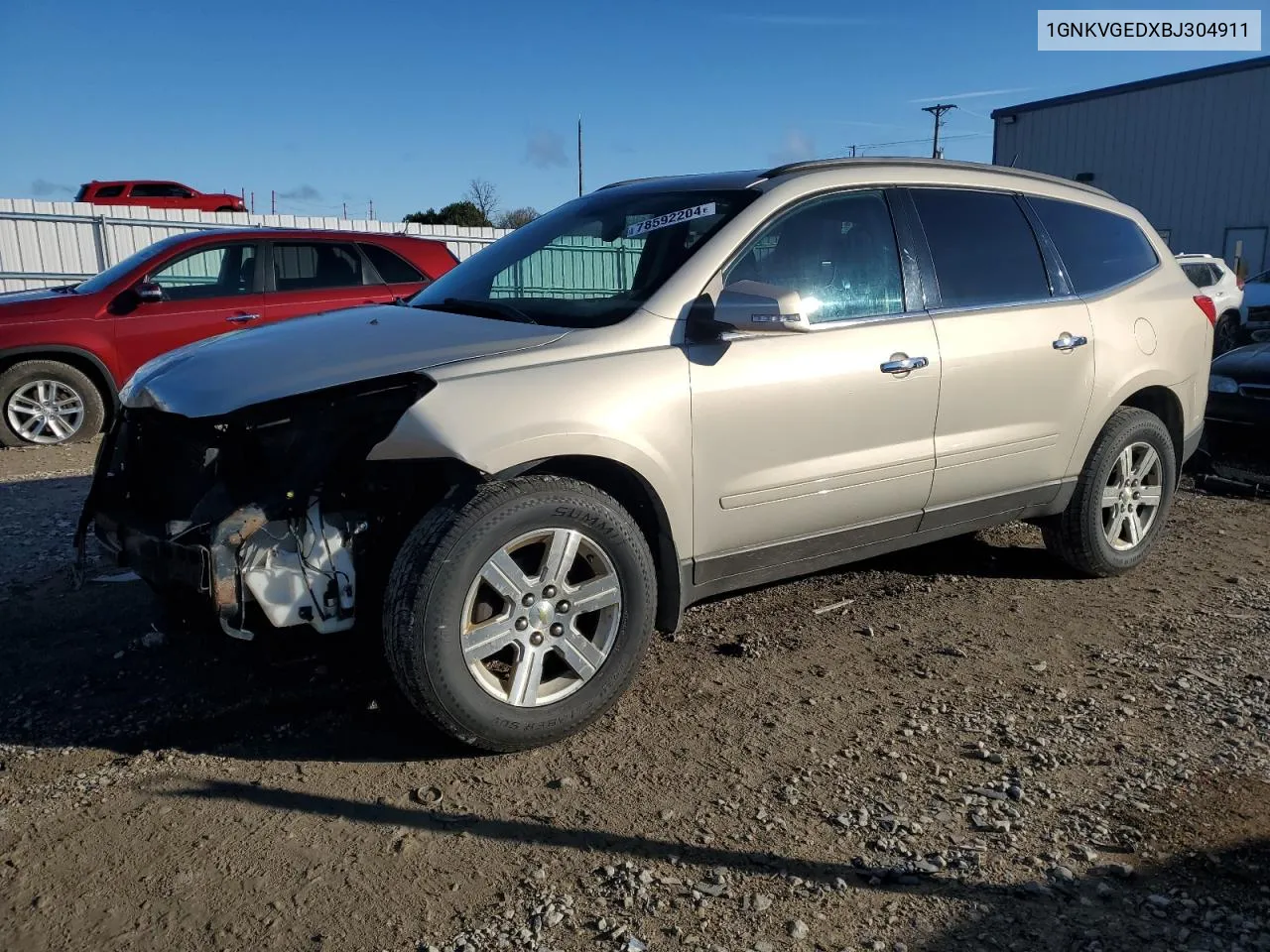 2011 Chevrolet Traverse Lt VIN: 1GNKVGEDXBJ304911 Lot: 78592204