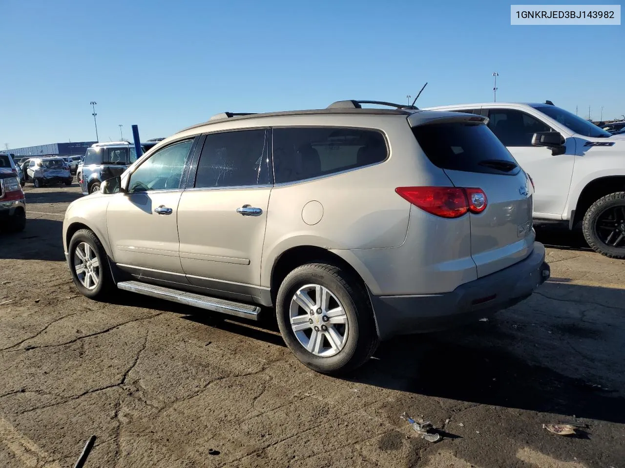 2011 Chevrolet Traverse Lt VIN: 1GNKRJED3BJ143982 Lot: 78690994