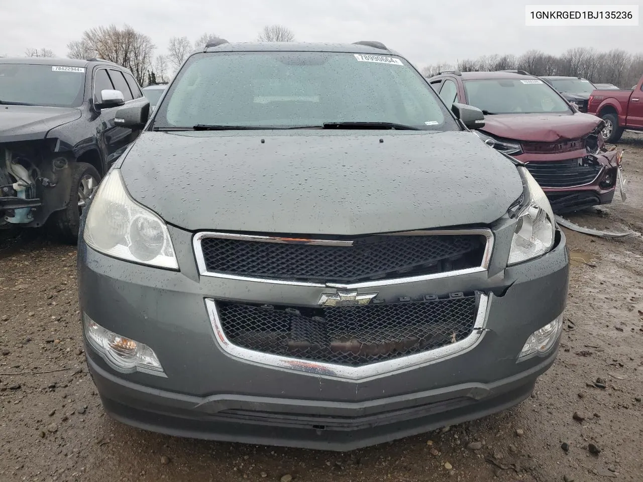 2011 Chevrolet Traverse Lt VIN: 1GNKRGED1BJ135236 Lot: 78990664