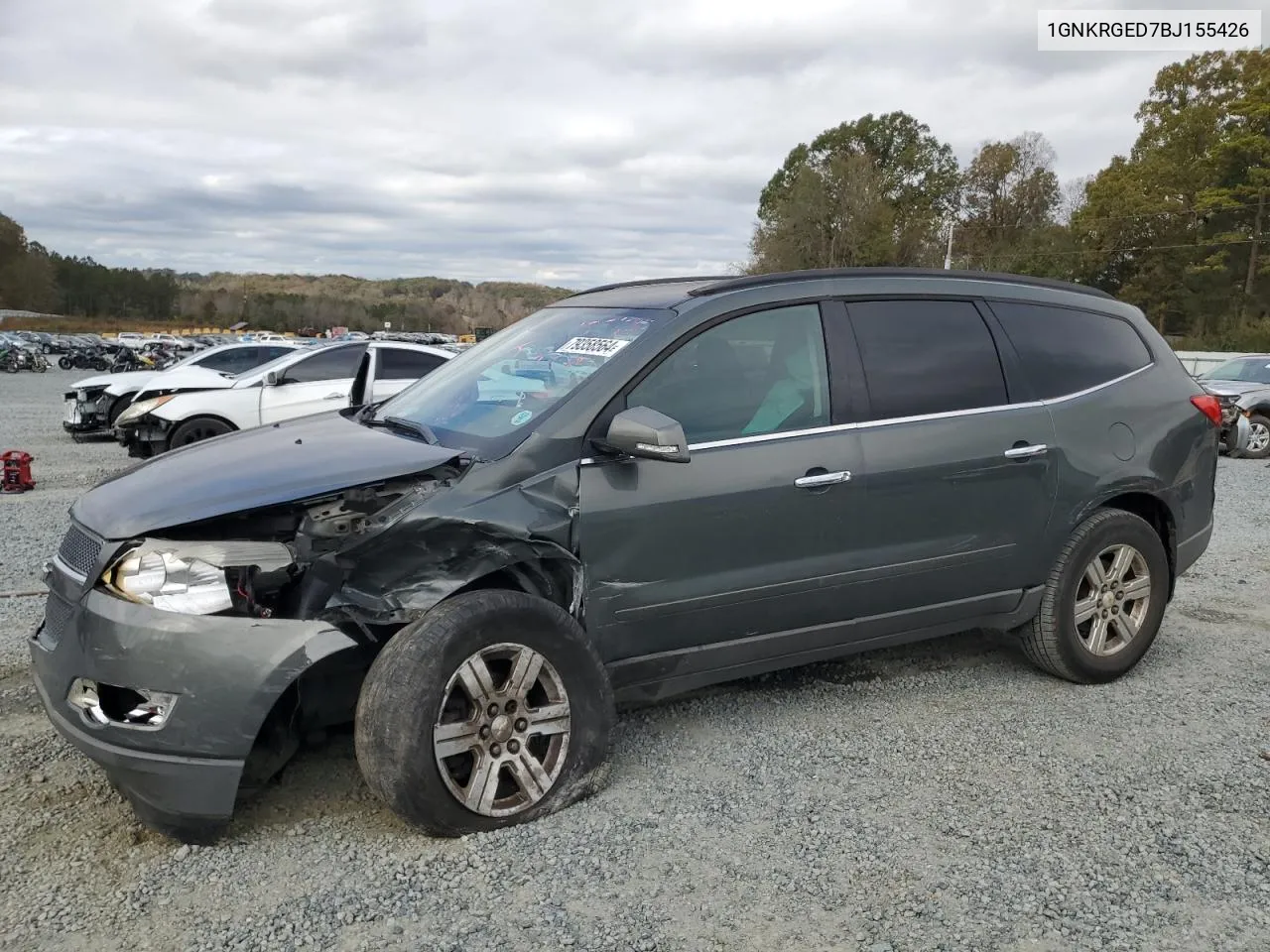 2011 Chevrolet Traverse Lt VIN: 1GNKRGED7BJ155426 Lot: 79358564