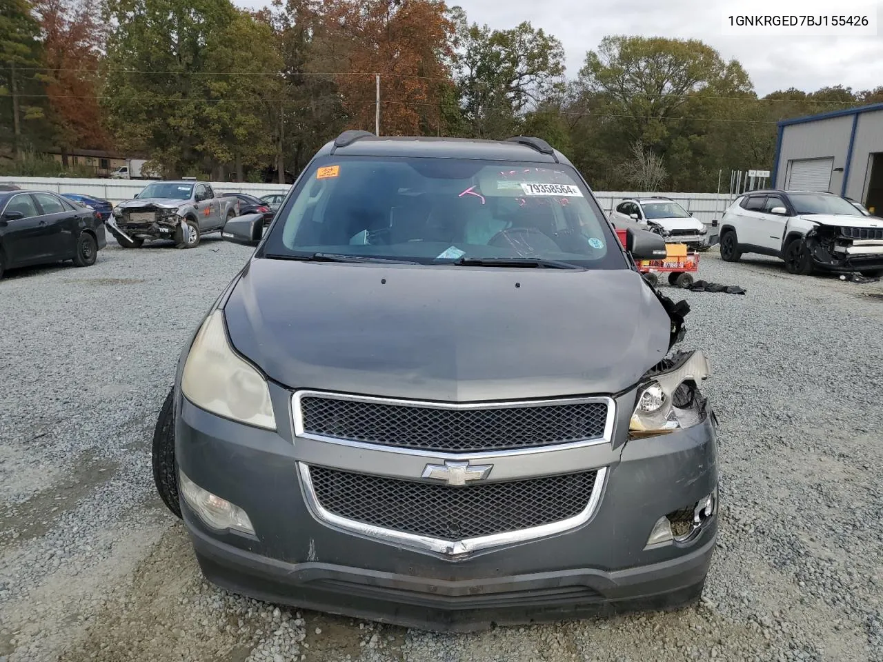 2011 Chevrolet Traverse Lt VIN: 1GNKRGED7BJ155426 Lot: 79358564