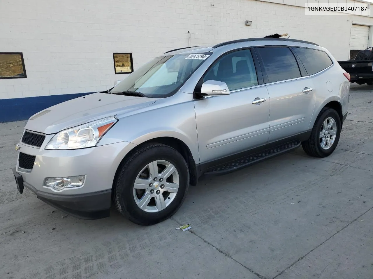 2011 Chevrolet Traverse Lt VIN: 1GNKVGED0BJ407187 Lot: 80475194