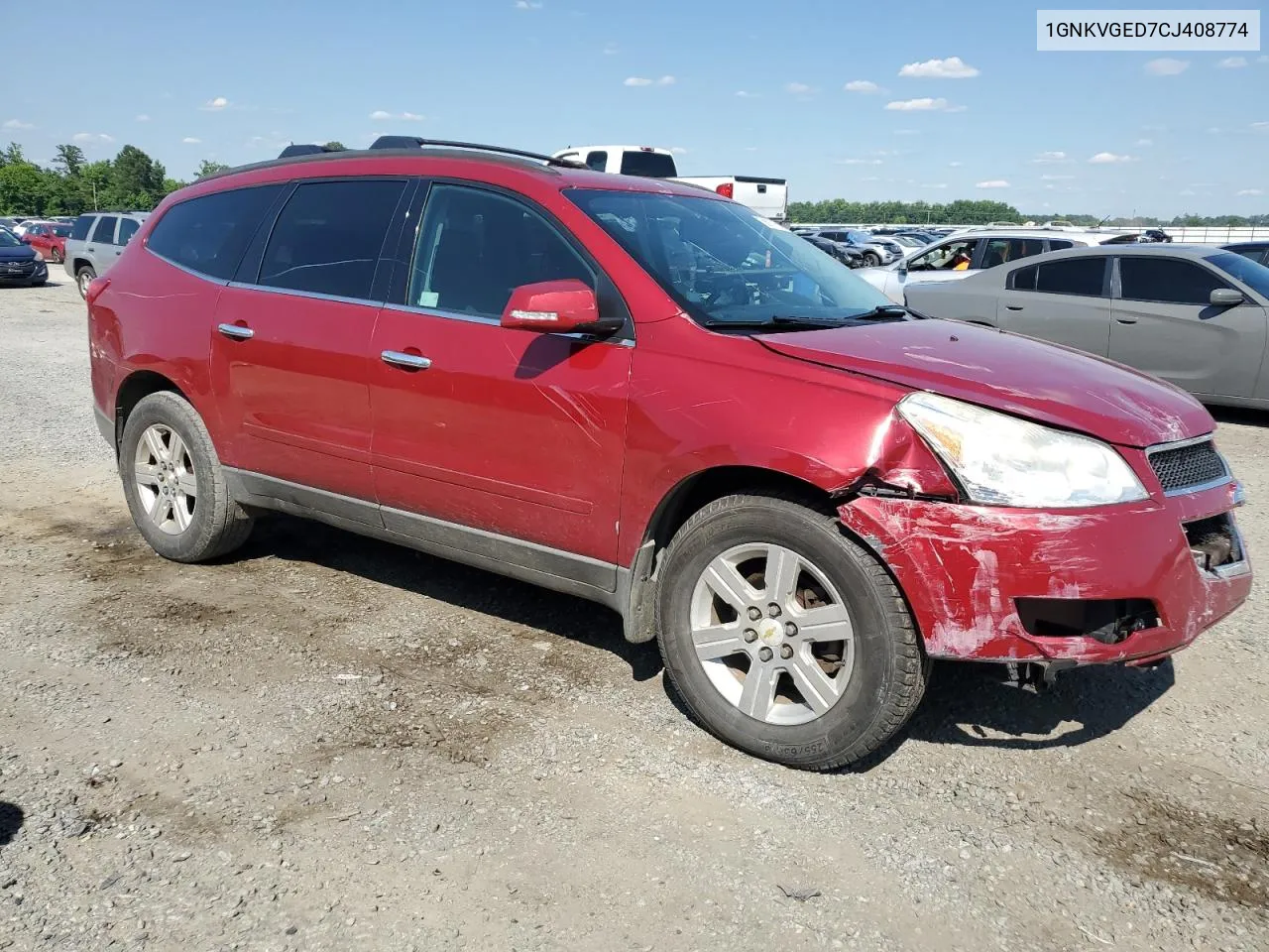 2012 Chevrolet Traverse Lt VIN: 1GNKVGED7CJ408774 Lot: 56877654