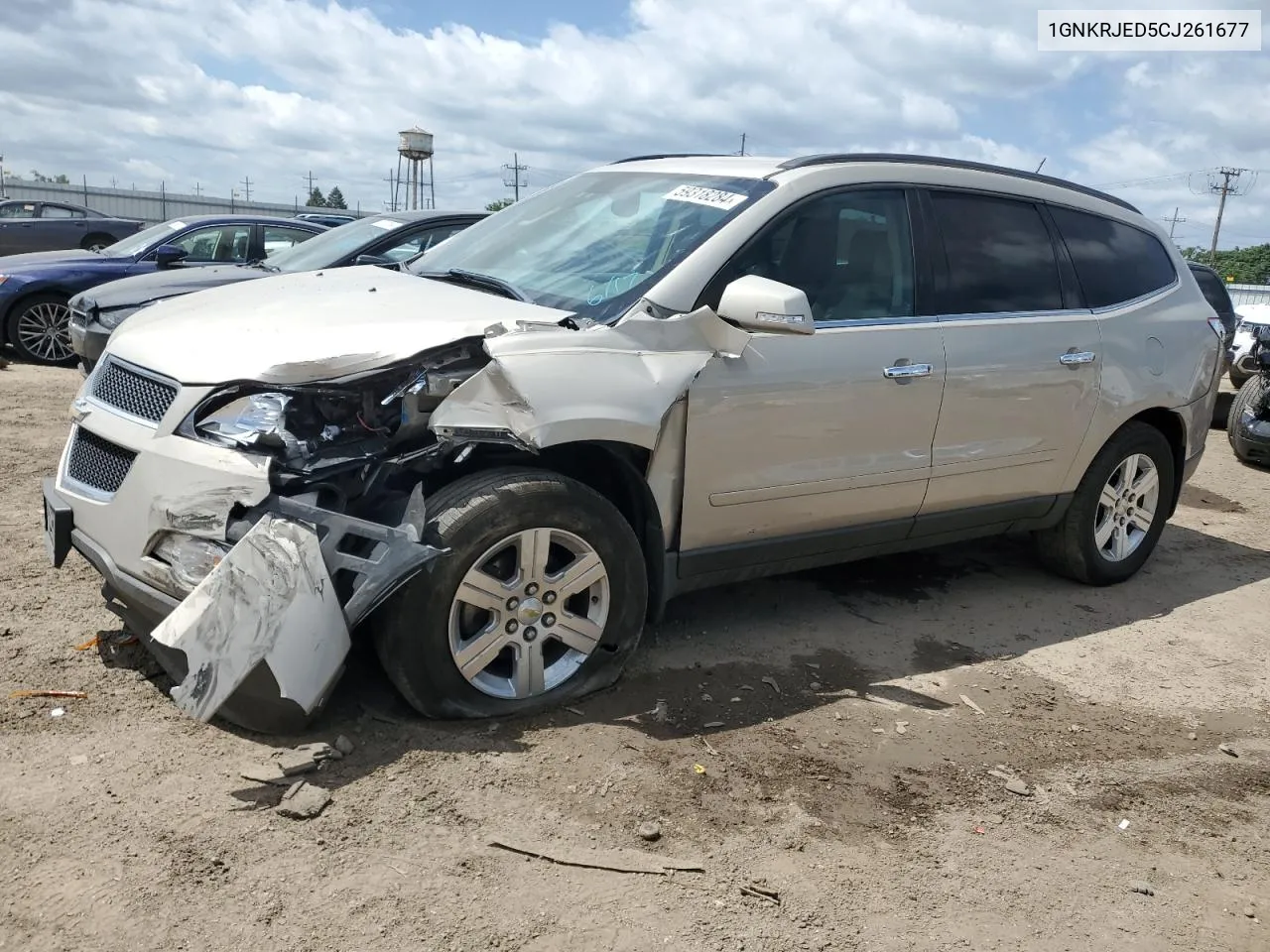 1GNKRJED5CJ261677 2012 Chevrolet Traverse Lt