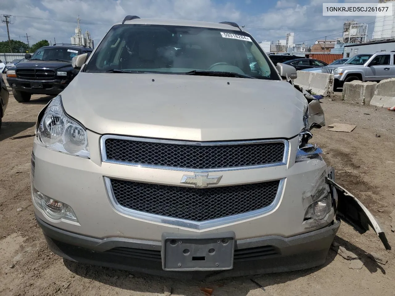 2012 Chevrolet Traverse Lt VIN: 1GNKRJED5CJ261677 Lot: 59318284