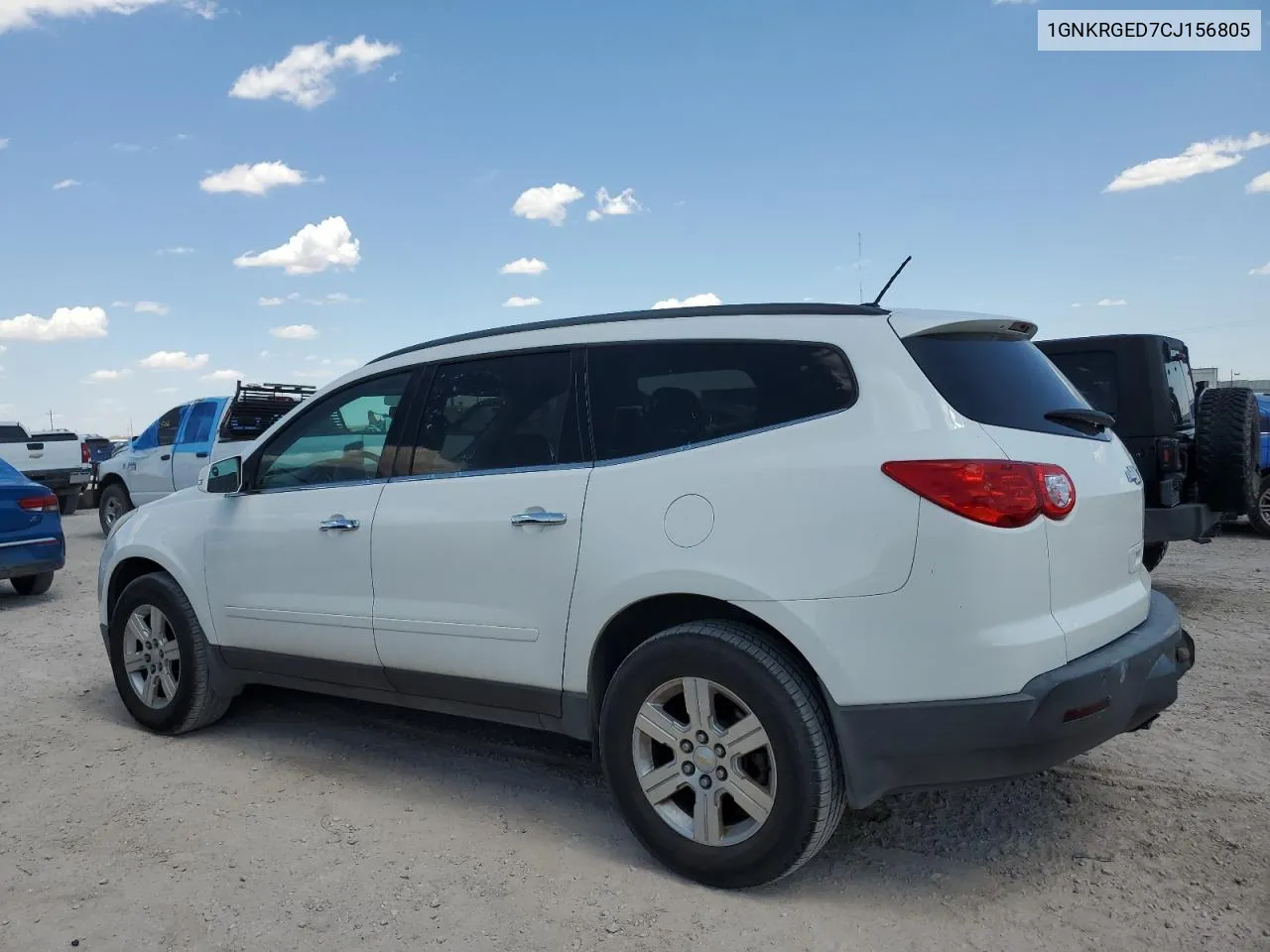 2012 Chevrolet Traverse Lt VIN: 1GNKRGED7CJ156805 Lot: 61002124