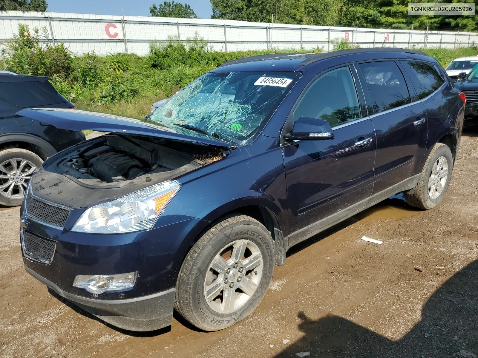 2012 Chevrolet Traverse Lt VIN: 1GNKRGED2CJ205926 Lot: 64956454