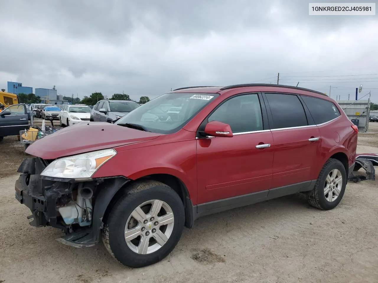 2012 Chevrolet Traverse Lt VIN: 1GNKRGED2CJ405981 Lot: 66862314