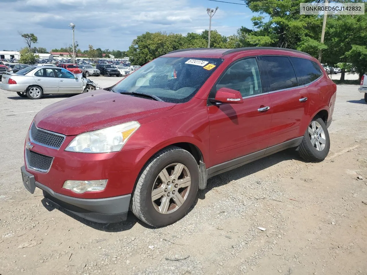 2012 Chevrolet Traverse Lt VIN: 1GNKRGED6CJ142832 Lot: 67241174