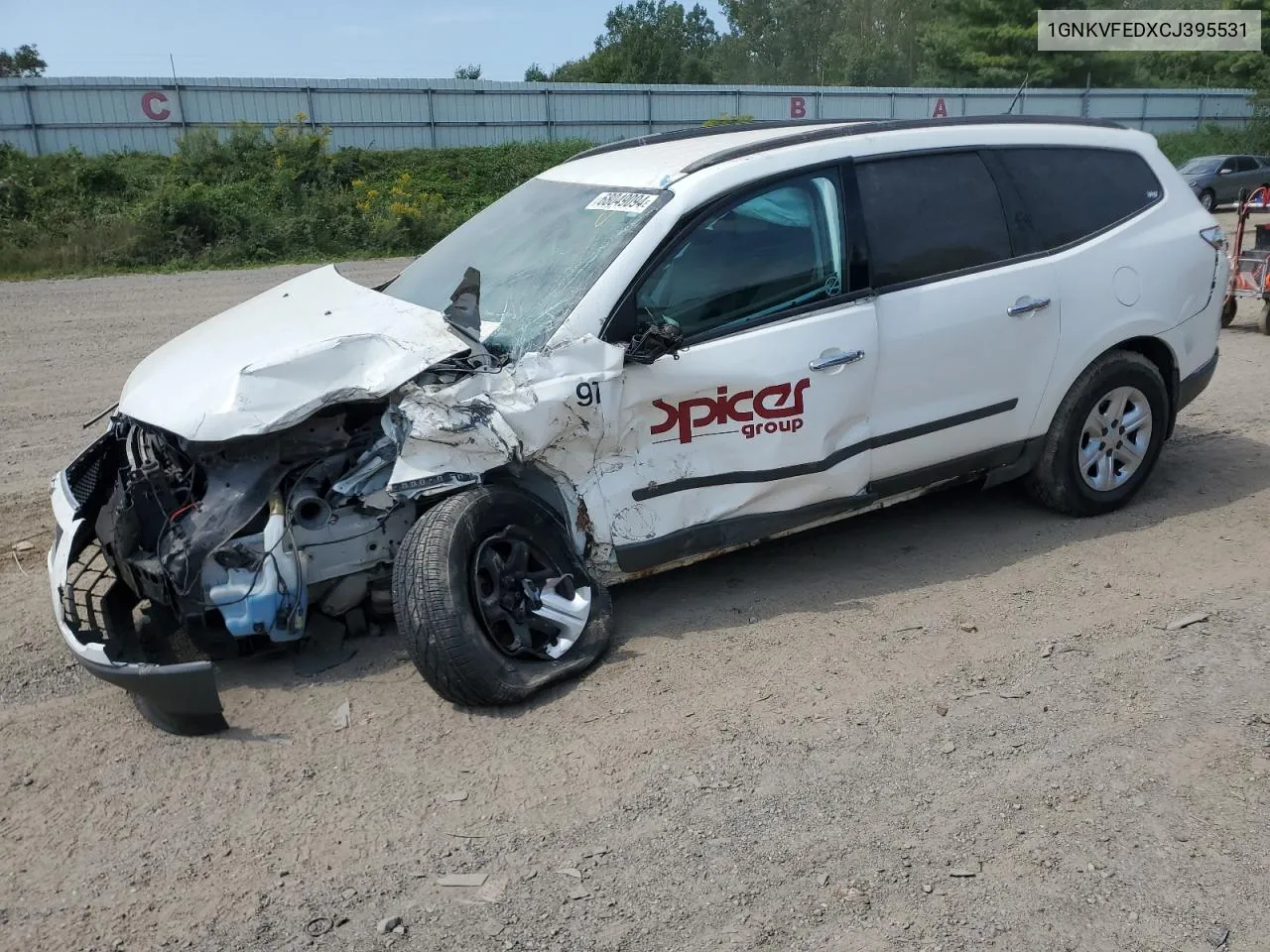 2012 Chevrolet Traverse Ls VIN: 1GNKVFEDXCJ395531 Lot: 68049094