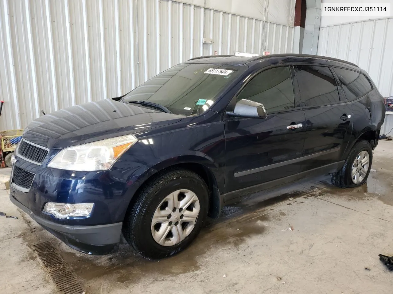 2012 Chevrolet Traverse Ls VIN: 1GNKRFEDXCJ351114 Lot: 68117644