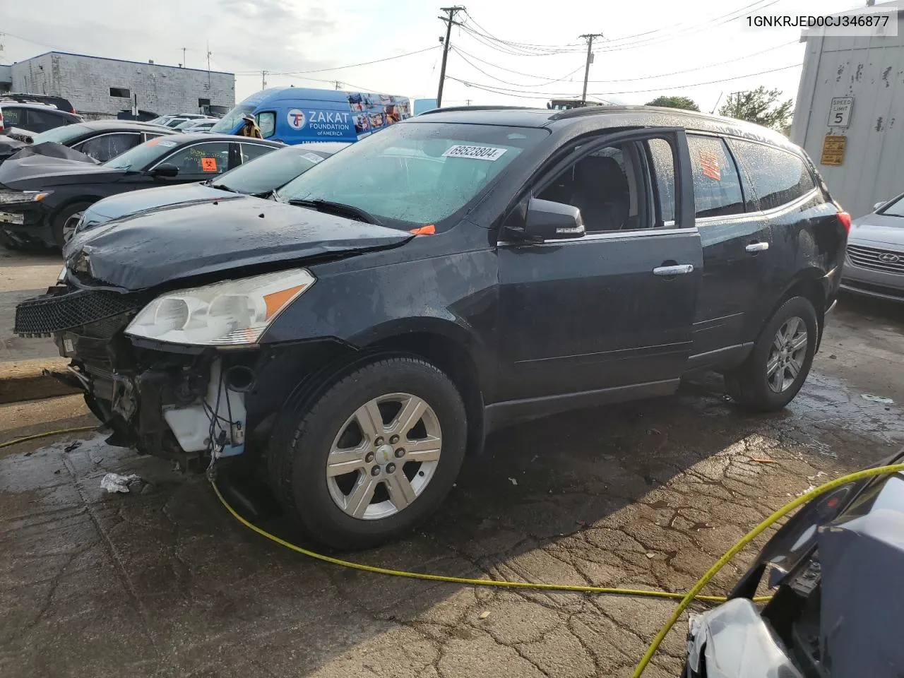 1GNKRJED0CJ346877 2012 Chevrolet Traverse Lt