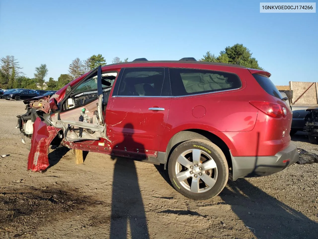 2012 Chevrolet Traverse Lt VIN: 1GNKVGED0CJ174266 Lot: 70335384