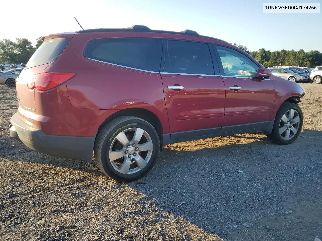 2012 Chevrolet Traverse Lt VIN: 1GNKVGED0CJ174266 Lot: 70335384