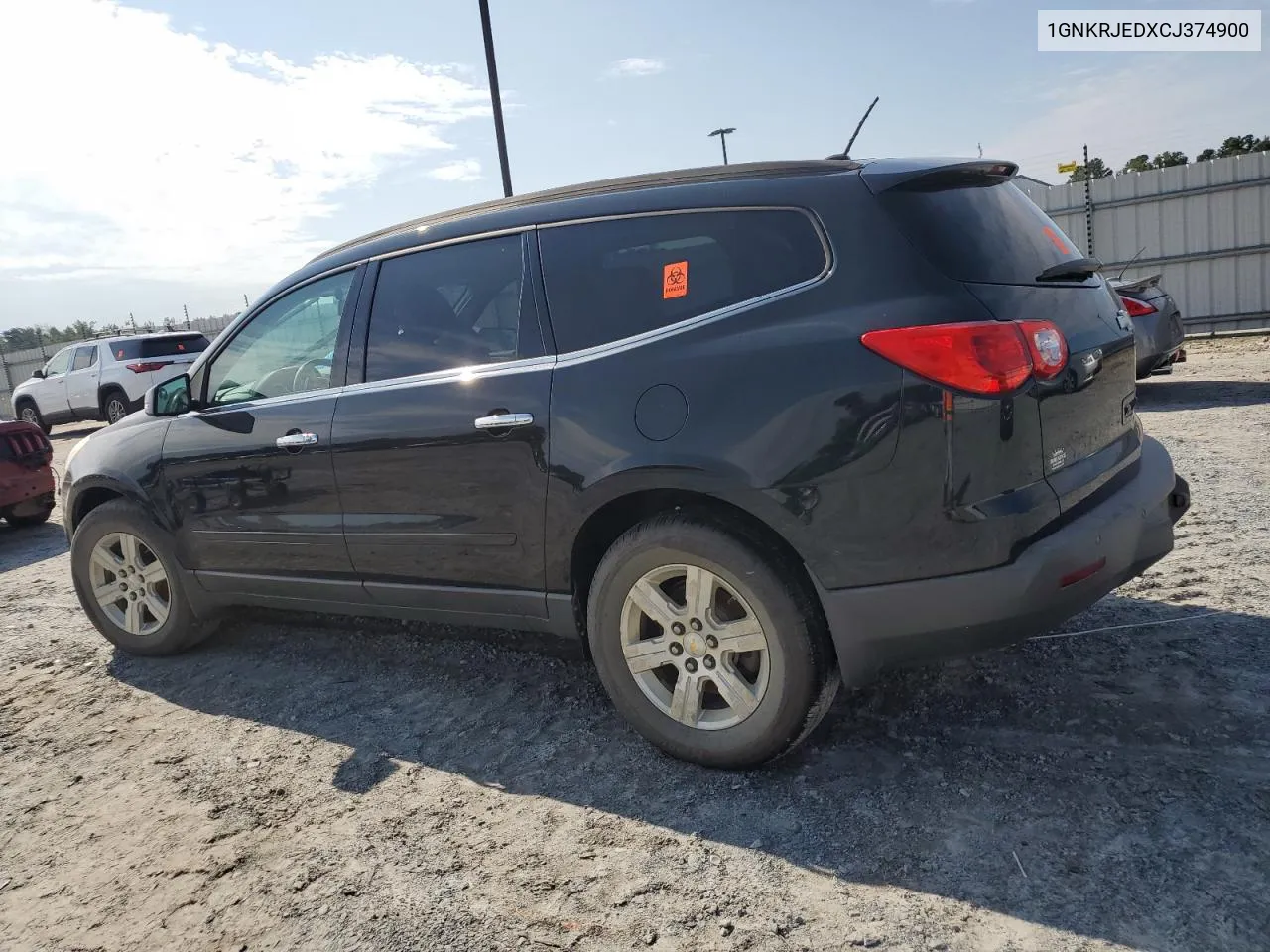 2012 Chevrolet Traverse Lt VIN: 1GNKRJEDXCJ374900 Lot: 72183394