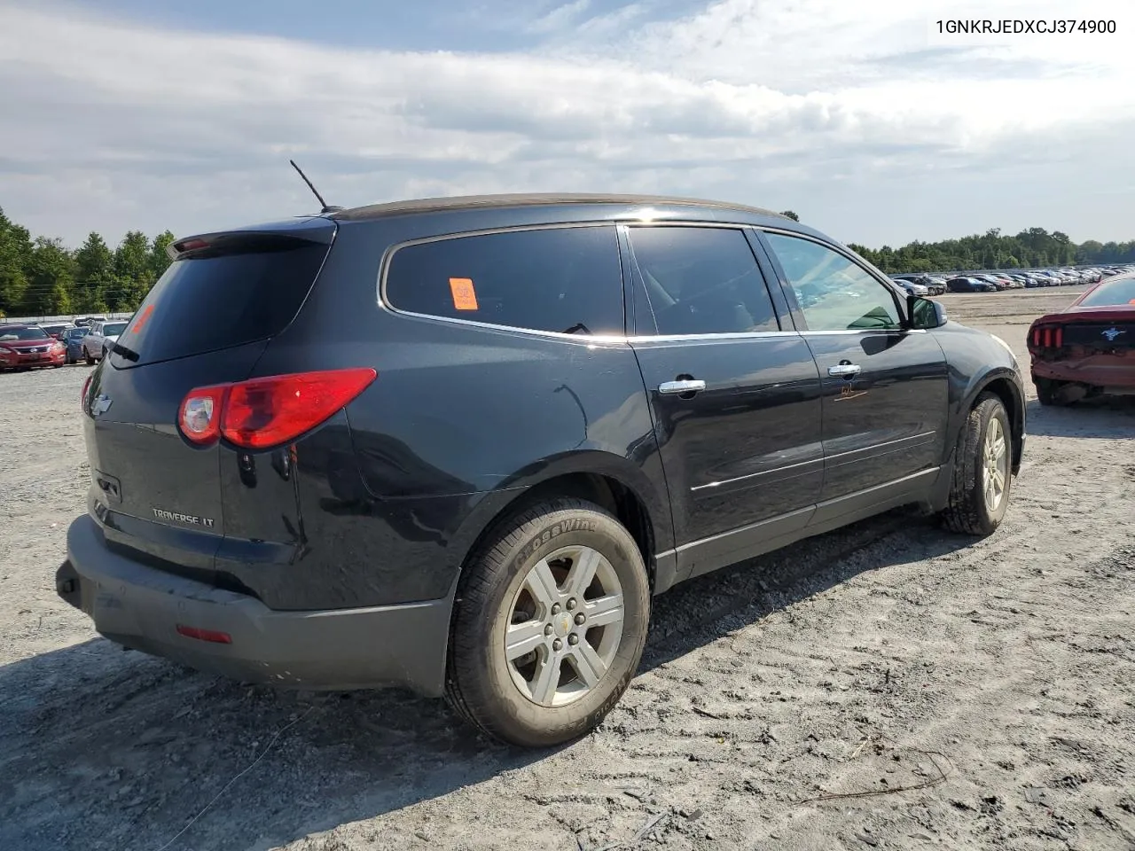 2012 Chevrolet Traverse Lt VIN: 1GNKRJEDXCJ374900 Lot: 72183394