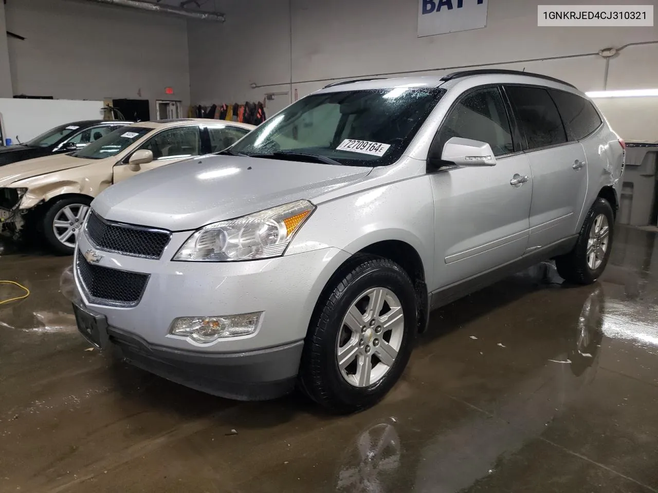 2012 Chevrolet Traverse Lt VIN: 1GNKRJED4CJ310321 Lot: 72709164