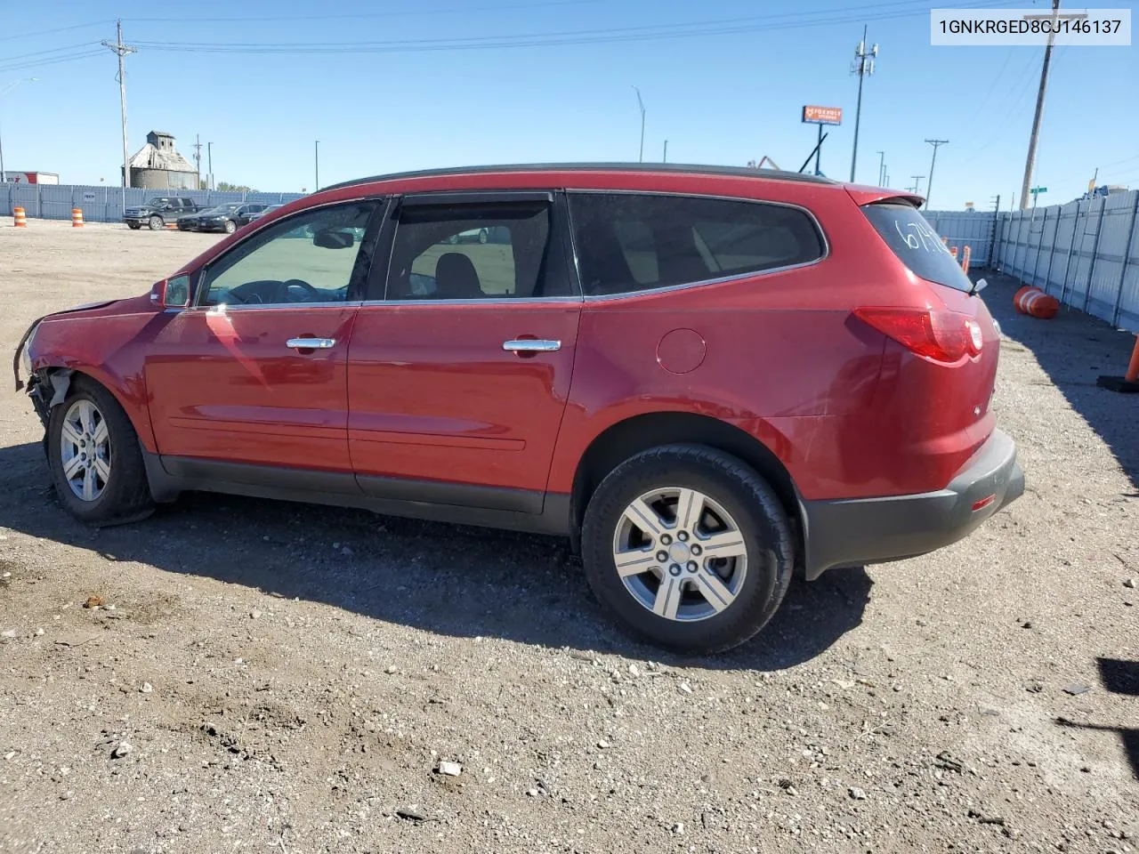 2012 Chevrolet Traverse Lt VIN: 1GNKRGED8CJ146137 Lot: 73038544