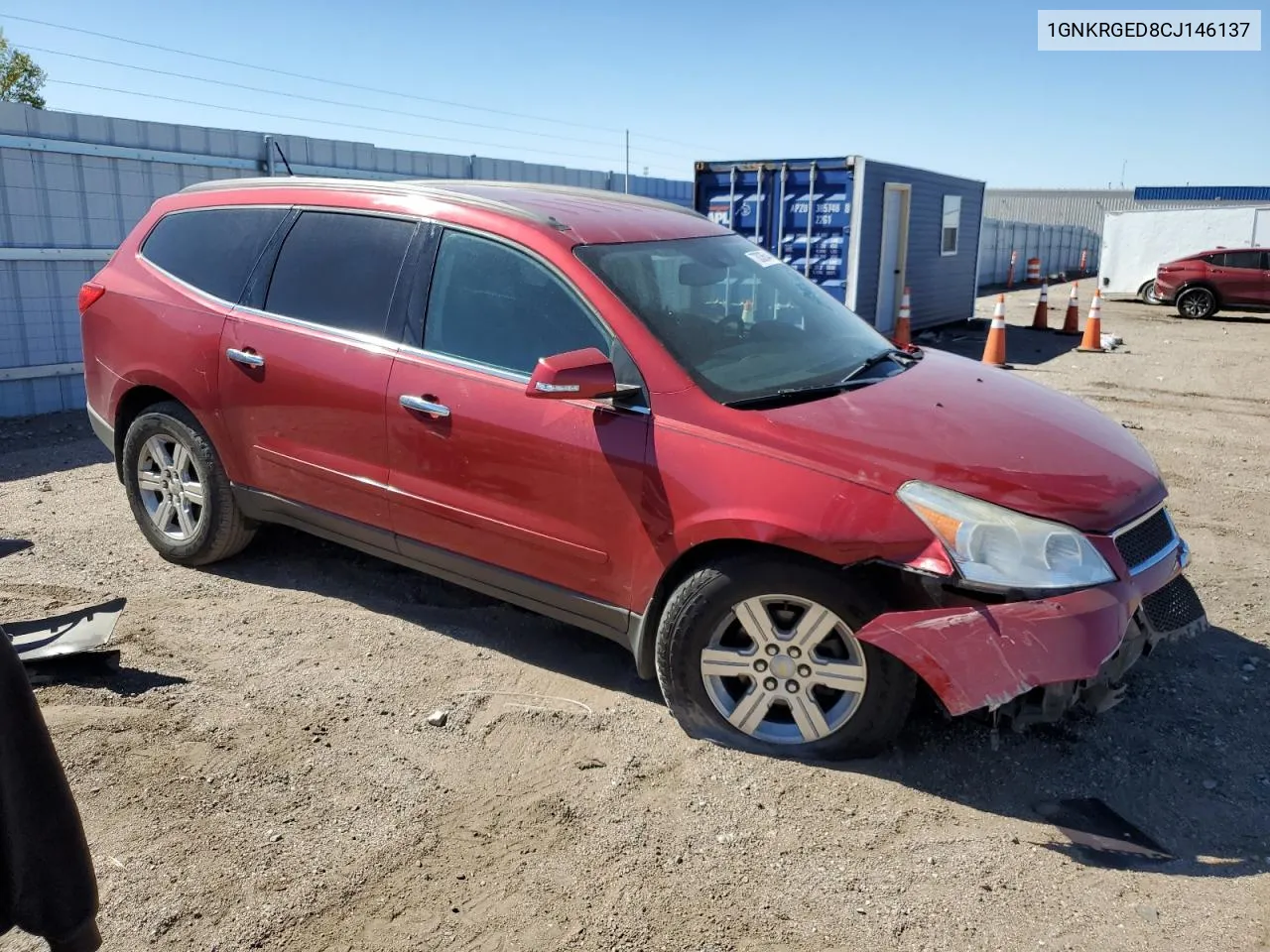 2012 Chevrolet Traverse Lt VIN: 1GNKRGED8CJ146137 Lot: 73038544