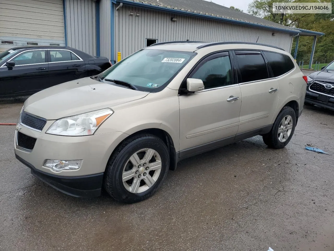 1GNKVGED9CJ194046 2012 Chevrolet Traverse Lt